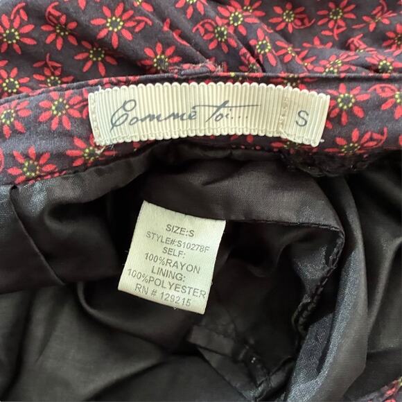 Anthropologie Comme toi floral pleated skirt with pockets size S - Picture 6 of 6